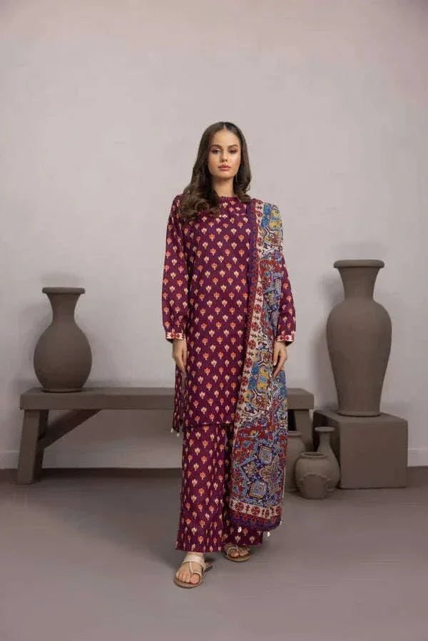 NISHAT KHADDAR UNSTITCHED PRINTED 3PC - City Fabrics 