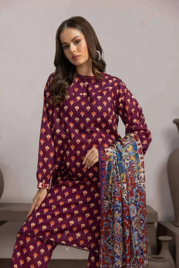 NISHAT KHADDAR UNSTITCHED PRINTED 3PC - City Fabrics 