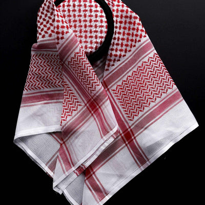 Red Shemagh with Black Ring