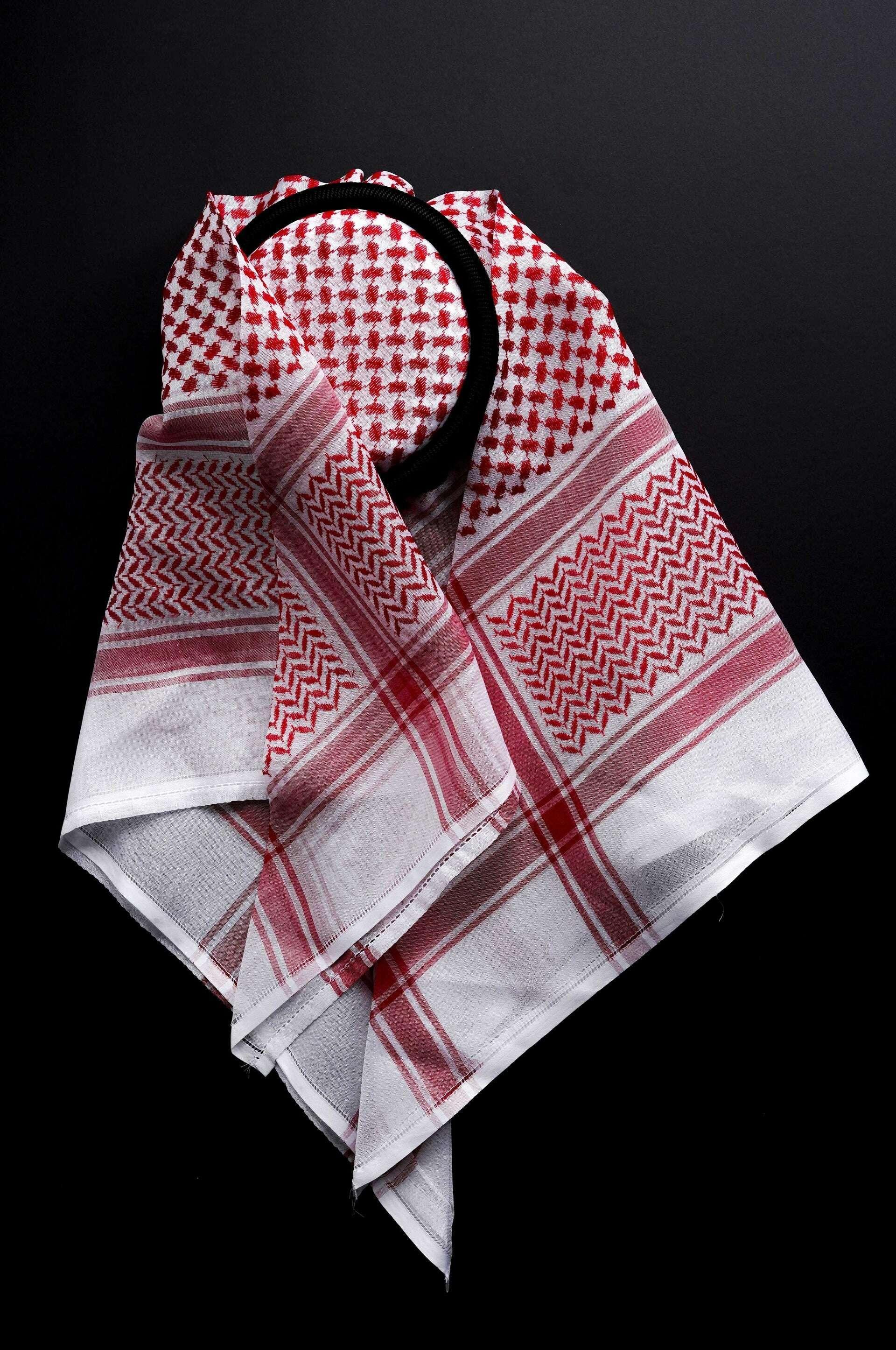 Red Shemagh with Black Ring - City Fabrics 