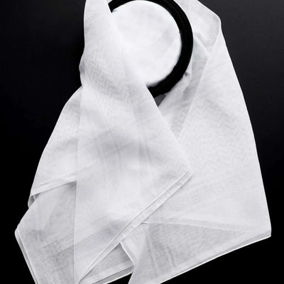 White Shemagh with Black Ring