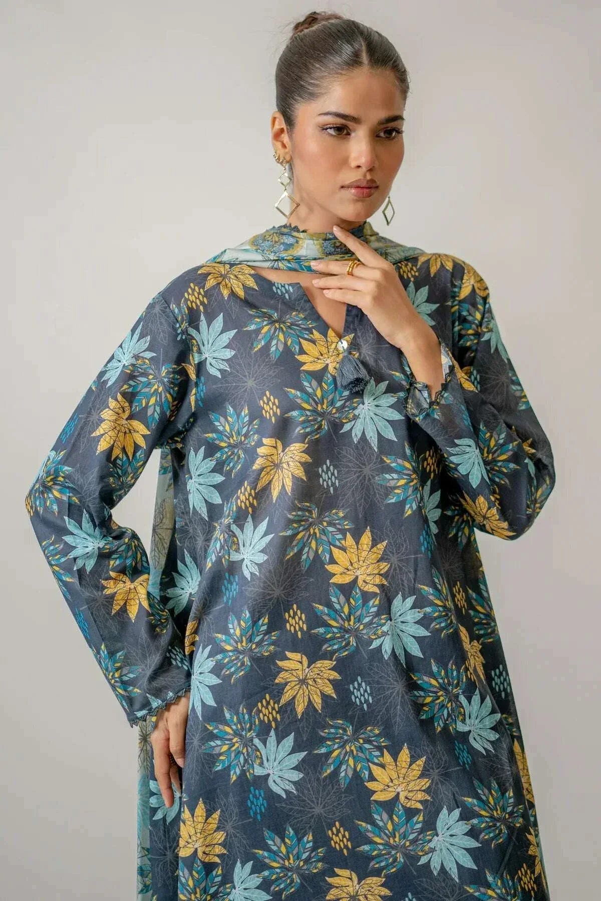 NISHAT KHADDAR UNSTITCHED PRINTED 3PC - City Fabrics 