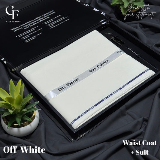 Suit With Waistcoat Off-White