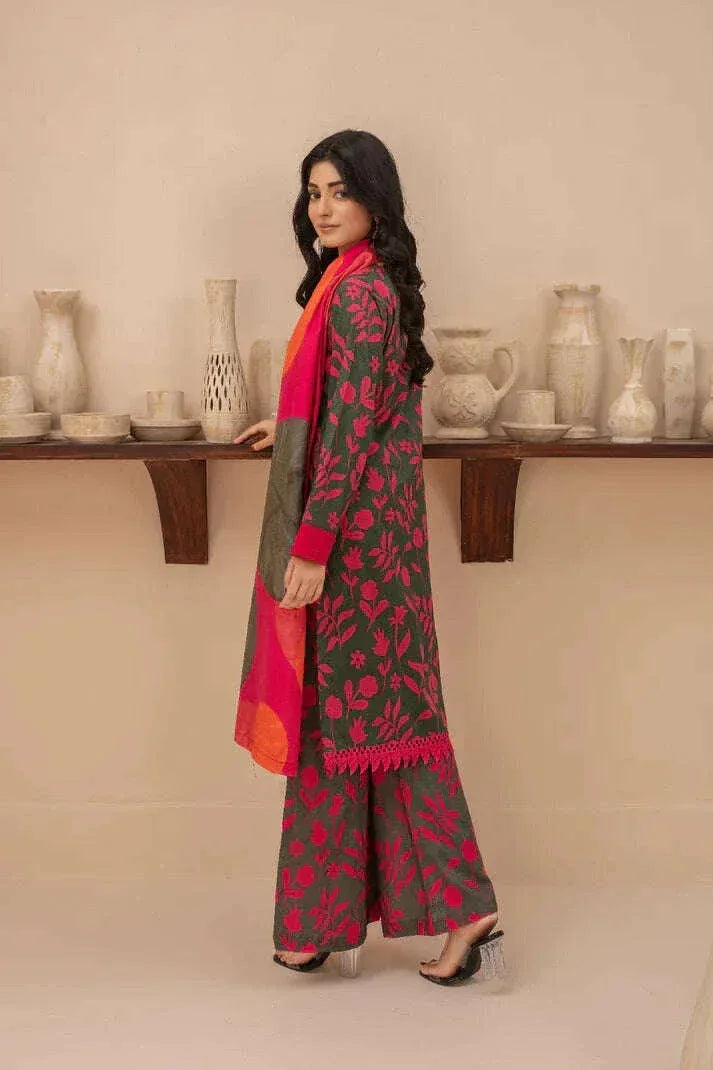 BAROQUE KHADDAR UNSTITCHED PRINTED 3PC - City Fabrics 