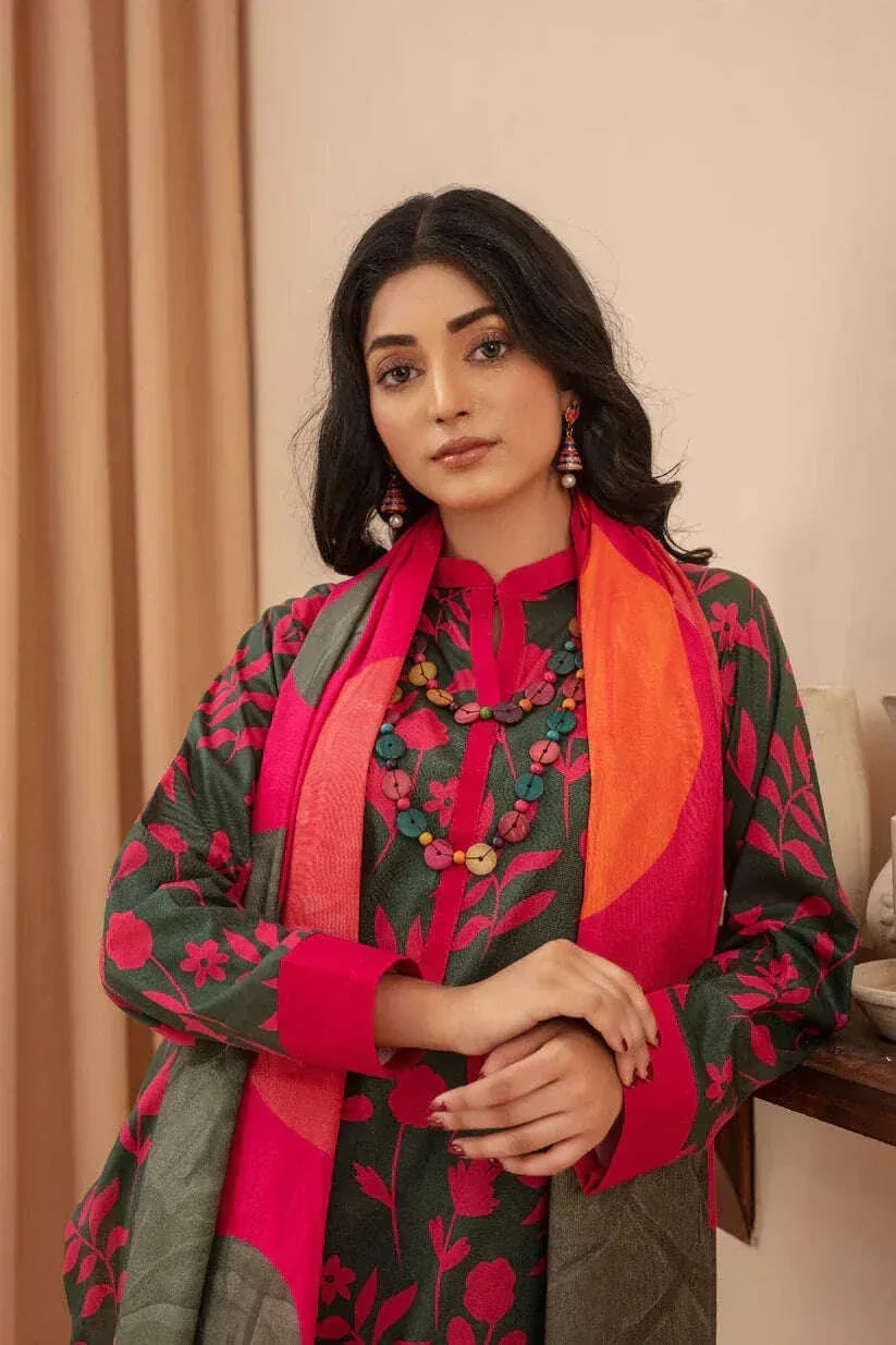 BAROQUE KHADDAR UNSTITCHED PRINTED 3PC - City Fabrics 