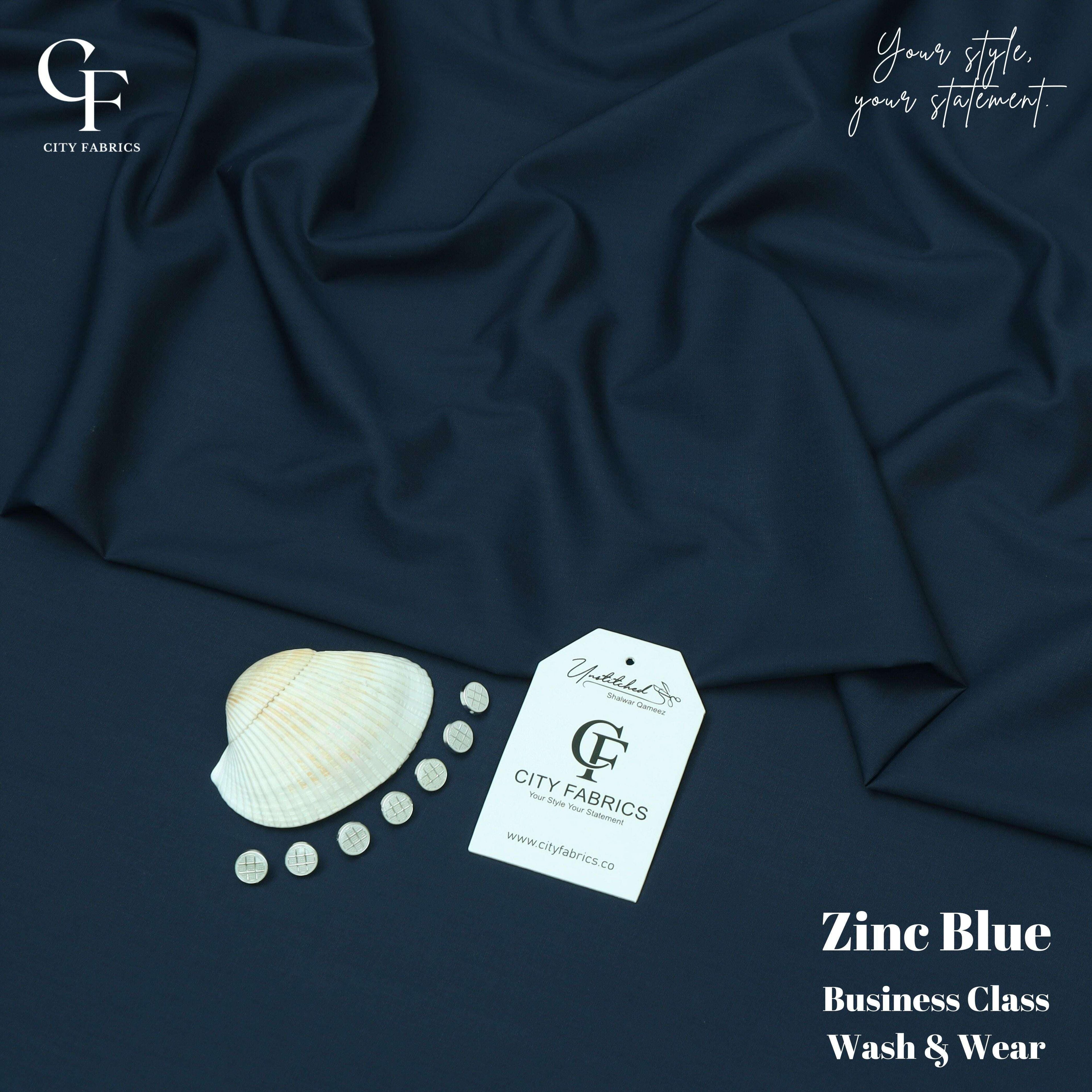 Business Class Zinc Blue - City Fabrics 