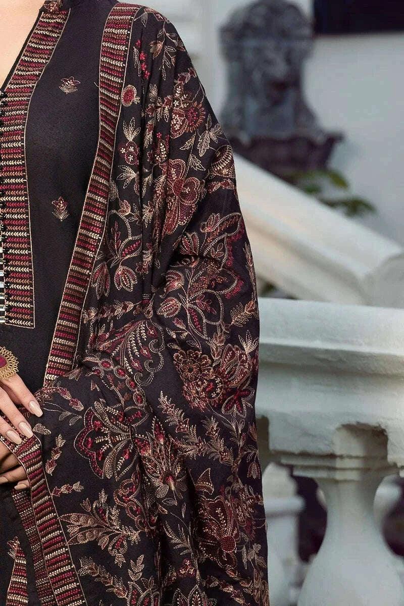 BAREEZE DHANAK UNSTITCHED EMB 3PC - City Fabrics 