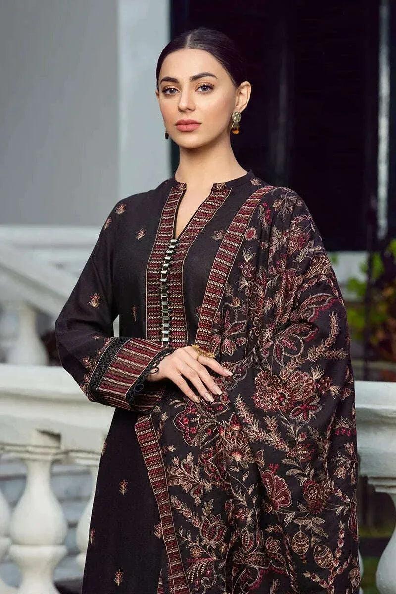 BAREEZE DHANAK UNSTITCHED EMB 3PC - City Fabrics 
